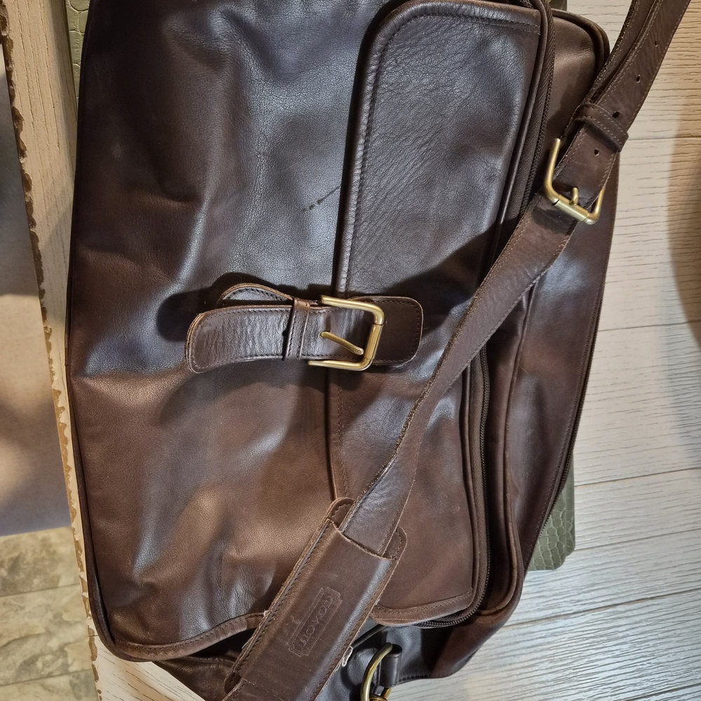 Coach Brown Leather Travel Bag - Picture 2 of 13